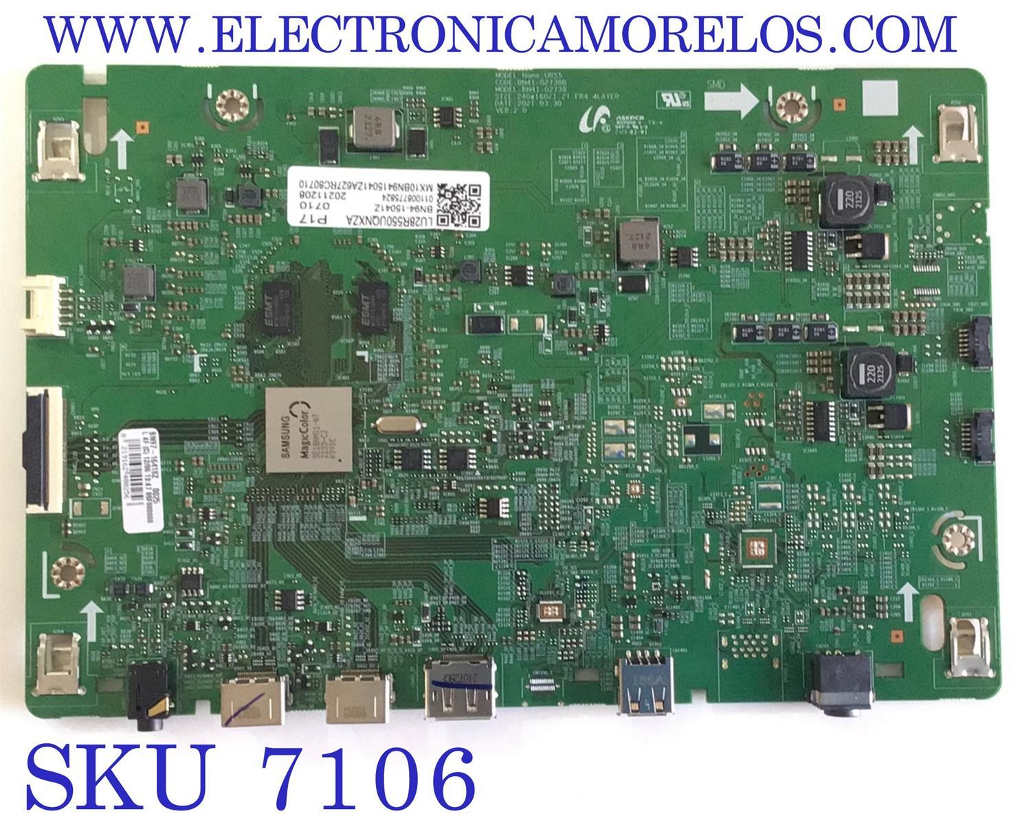 MAIN PARA MONITOR SAMSUNG UHD / NUMERO DE PARTE BN94-15041Z / BN41-02738B / BN9415041Z / 15041Z / BN97-161418Z / MODELO LU28R550UQNXZA LA01